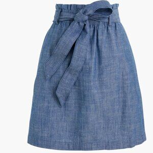💙 J.Crew Factory Chambray Paper-Bag Mini Skirt - Mini 💙